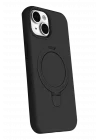 Mey İthalat®   iPhone 15 Regal Magsafe Standlı Kapak - Siyah