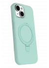 Mey İthalat®   iPhone 15 Regal Magsafe Standlı Kapak - Su Yeşili