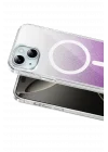 Mey İthalat®   iPhone 15 Sora Simli Magsafe Kapak - Mor