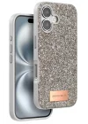 Mey İthalat®   iPhone 16 Bright Simli Kapak - Gold