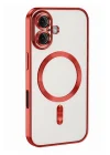 Mey İthalat®   iPhone 16 Kılıf Kross Magneticsafe Kapak - Kırmızı