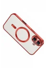 Mey İthalat®   iPhone 16 Kılıf Kross Magneticsafe Kapak - Kırmızı