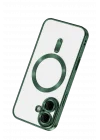 Mey İthalat®   iPhone 16 Kılıf Kross Magneticsafe Kapak - Koyu Yeşil
