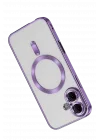 Mey İthalat®   iPhone 16 Kılıf Kross Magneticsafe Kapak - Mor