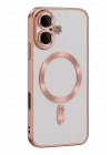 Mey İthalat®   iPhone 16 Kılıf Kross Magneticsafe Kapak - Rose