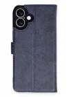 Mey İthalat®   iPhone 16 Kılıf Trend S Plus Kapaklı Kılıf - Lacivert