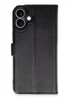 Mey İthalat®   iPhone 16 Kılıf Trend S Plus Kapaklı Kılıf - Siyah