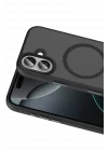 Mey İthalat®   iPhone 16 Megane Magsafe Kapak - Siyah