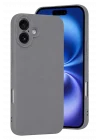 Mey İthalat®   iPhone 16 Plus Kılıf First Silikon - Gri