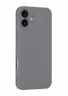 Mey İthalat®   iPhone 16 Plus Kılıf First Silikon - Gri
