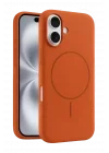 Mey İthalat®   iPhone 16 Plus Kılıf Jully Magsafe Kapak - Turuncu