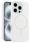 Mey İthalat®   iPhone 16 Pro Kılıf Jully Magsafe Kapak - Beyaz