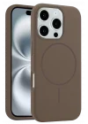 Mey İthalat®   iPhone 16 Pro Max Kılıf Jully Magsafe Kapak - Kahverengi