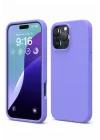 Mey İthalat®   iPhone 16 Pro Max Kılıf Nano içi Kadife Silikon - Lila