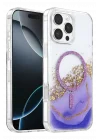 Mey İthalat®   iPhone 16 Pro Max Lotus Simli Magsafe Kapak - Mor