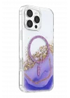 Mey İthalat®   iPhone 16 Pro Max Lotus Simli Magsafe Kapak - Mor