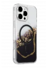 Mey İthalat®   iPhone 16 Pro Max Lotus Simli Magsafe Kapak - Siyah