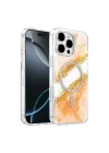 Mey İthalat®   iPhone 16 Pro Max Lotus Simli Magsafe Kapak - Turuncu