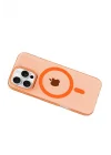 Mey İthalat®   iPhone 16 Pro Max PC Blank Magsafe Kapak - Turuncu