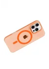 Mey İthalat®   iPhone 16 Pro Max PC Blank Magsafe Kapak - Turuncu