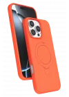 Mey İthalat®   iPhone 16 Pro Max Regal Magsafe Standlı Kapak - Turuncu