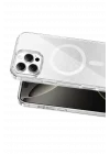 Mey İthalat®   iPhone 16 Pro Max Sora Simli Magsafe Kapak - Beyaz