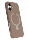 Mey İthalat®   iPhone 16 Regal Magsafe Standlı Kapak - Çöl Titanyum