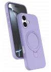 Mey İthalat®   iPhone 16 Regal Magsafe Standlı Kapak - Lila