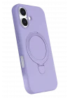 Mey İthalat®   iPhone 16 Regal Magsafe Standlı Kapak - Lila