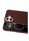Mey İthalat®   iPhone 16 Vero Magsafe Kapak - Kahverengi