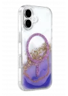 Mey İthalat®   iPhone 17 Lotus Simli Magsafe Kapak - Mor