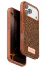 Mey İthalat®   iPhone 17 Pro Bright Simli Kapak - Turuncu