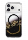 Mey İthalat®   iPhone 17 Pro Lotus Simli Magsafe Kapak - Siyah