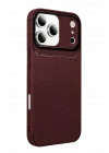 Mey İthalat®   iPhone 17 Pro Max Auto Focus Karbon Kapak - Bordo