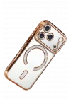 Mey İthalat®   iPhone 17 Pro Max Joke Simli Magneticsafe Kılıf - Turuncu