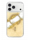 Mey İthalat®   iPhone 17 Pro Max Lotus Simli Magsafe Kapak - Gümüş
