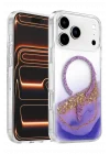 Mey İthalat®   iPhone 17 Pro Max Lotus Simli Magsafe Kapak - Mor