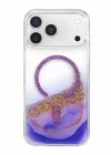 Mey İthalat®   iPhone 17 Pro Max Lotus Simli Magsafe Kapak - Mor