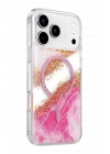 Mey İthalat®   iPhone 17 Pro Max Lotus Simli Magsafe Kapak - Pembe