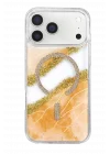 Mey İthalat®   iPhone 17 Pro Max Lotus Simli Magsafe Kapak - Turuncu
