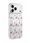 Mey İthalat®   iPhone 17 Pro Max Misk Simli Magsafe Kapak - Desen 5