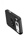 Mey İthalat®   iPhone 17 Pro Max Montreal Yüzüklü Silikon Kapak - Siyah