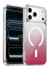 Mey İthalat®   iPhone 17 Pro Max Sora Simli Magsafe Kapak - Kırmızı