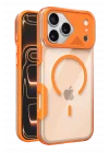 Mey İthalat®   iPhone 17 Pro Max Zinko Magsafe Kapak - Turuncu