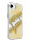 Mey İthalat®   iPhone 17E Lotus Simli Magsafe Kapak - Gümüş