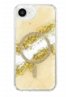 Mey İthalat®   iPhone 17E Lotus Simli Magsafe Kapak - Gümüş