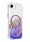 Mey İthalat®   iPhone 17E Lotus Simli Magsafe Kapak - Mor