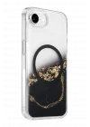 Mey İthalat®   iPhone 17E Lotus Simli Magsafe Kapak - Siyah