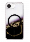 Mey İthalat®   iPhone 17E Lotus Simli Magsafe Kapak - Siyah
