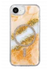 Mey İthalat®   iPhone 17E Lotus Simli Magsafe Kapak - Turuncu